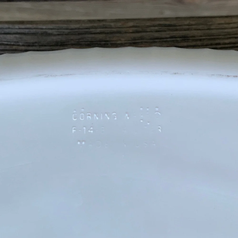 CorningWare French White Oval Casserole Dish F-14-B 4L Roaster Pyrex Lid F-14-C